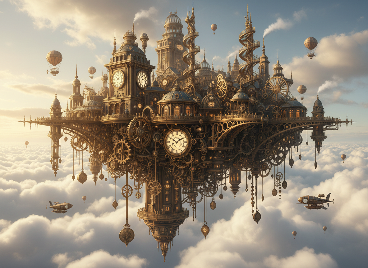 Clockwork City - Steampunk clouds